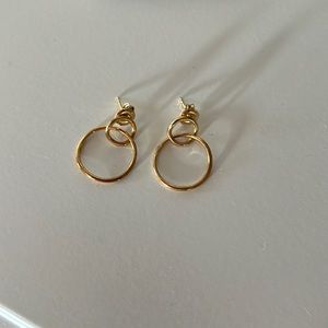 Gold vermil Mejuri earrings